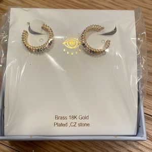 NIB Eye Candy  The Luxe Collection Los Angeles beautiful emerald cut rainbow cz